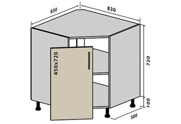 Фото Н34 Тумба угловая мойка Родос Люкс Вип-Мастер