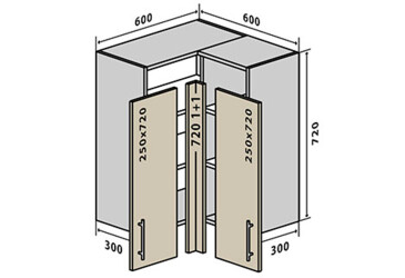 Фото В18 Тумба угловая 60х60 Родос Люкс Вип-Мастер