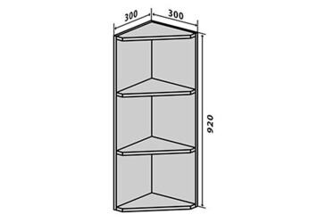 Фото В55 Полиці кутові 92 Родос Люкс VIP-master