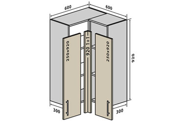 Фото В58 Тумба угловая 60х60 Родос Люкс Вип-Мастер