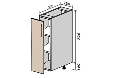 Фото Н1 Полки + фасад петли 200х720