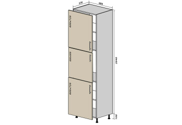 Фото Н18 Пенал 214 + ф600х600 Родос Люкс VIP-master