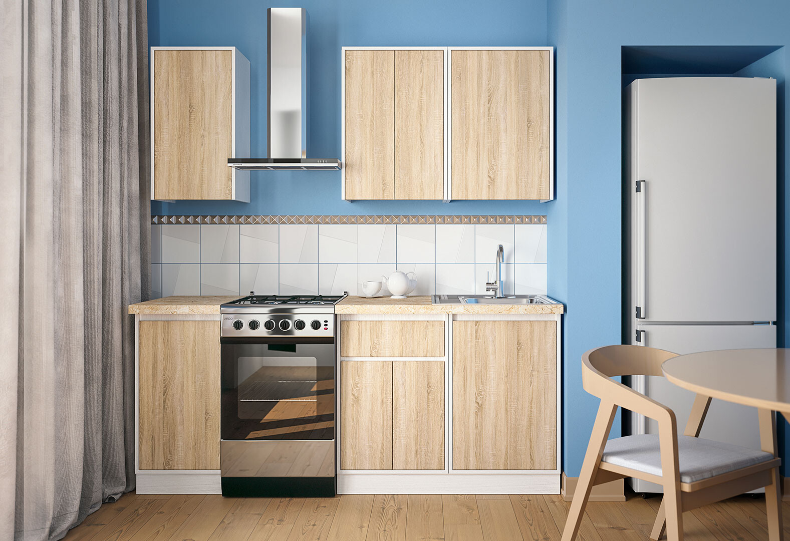 Фото 1 - Кухня Матіна 1,4м (А) Київський стандарт