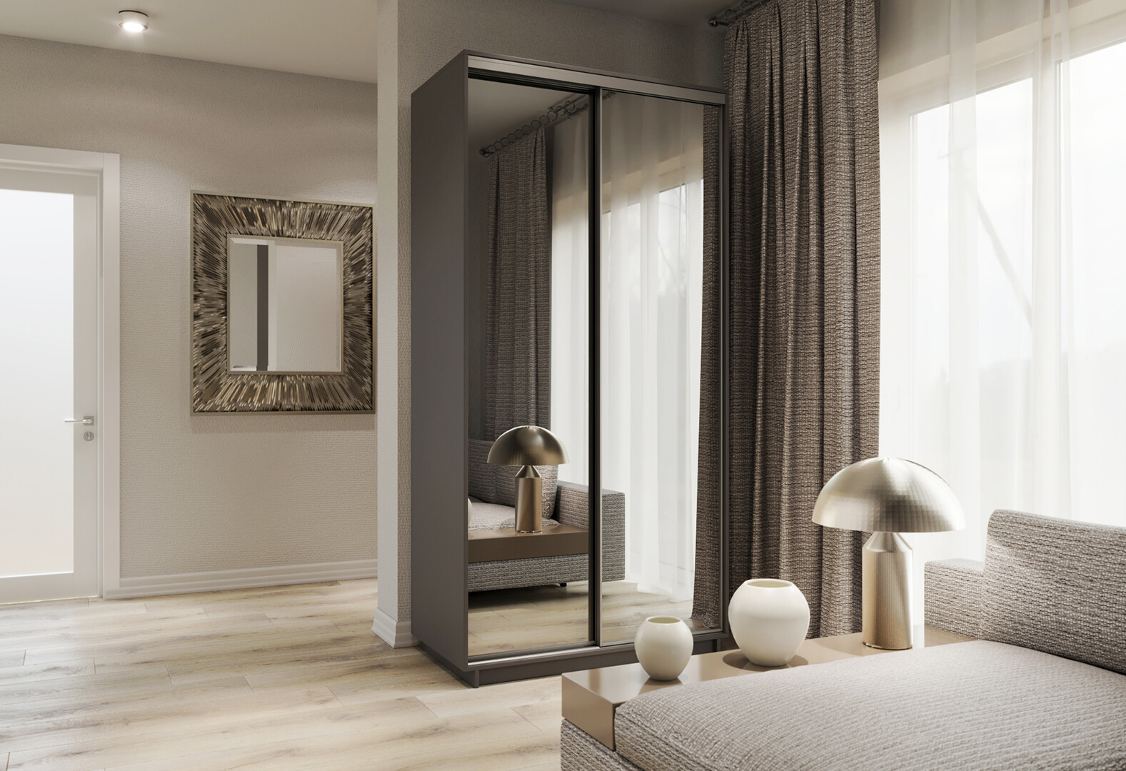 Фото 3 - Шкаф-купе Garant 2-дверный 100x220x60 см