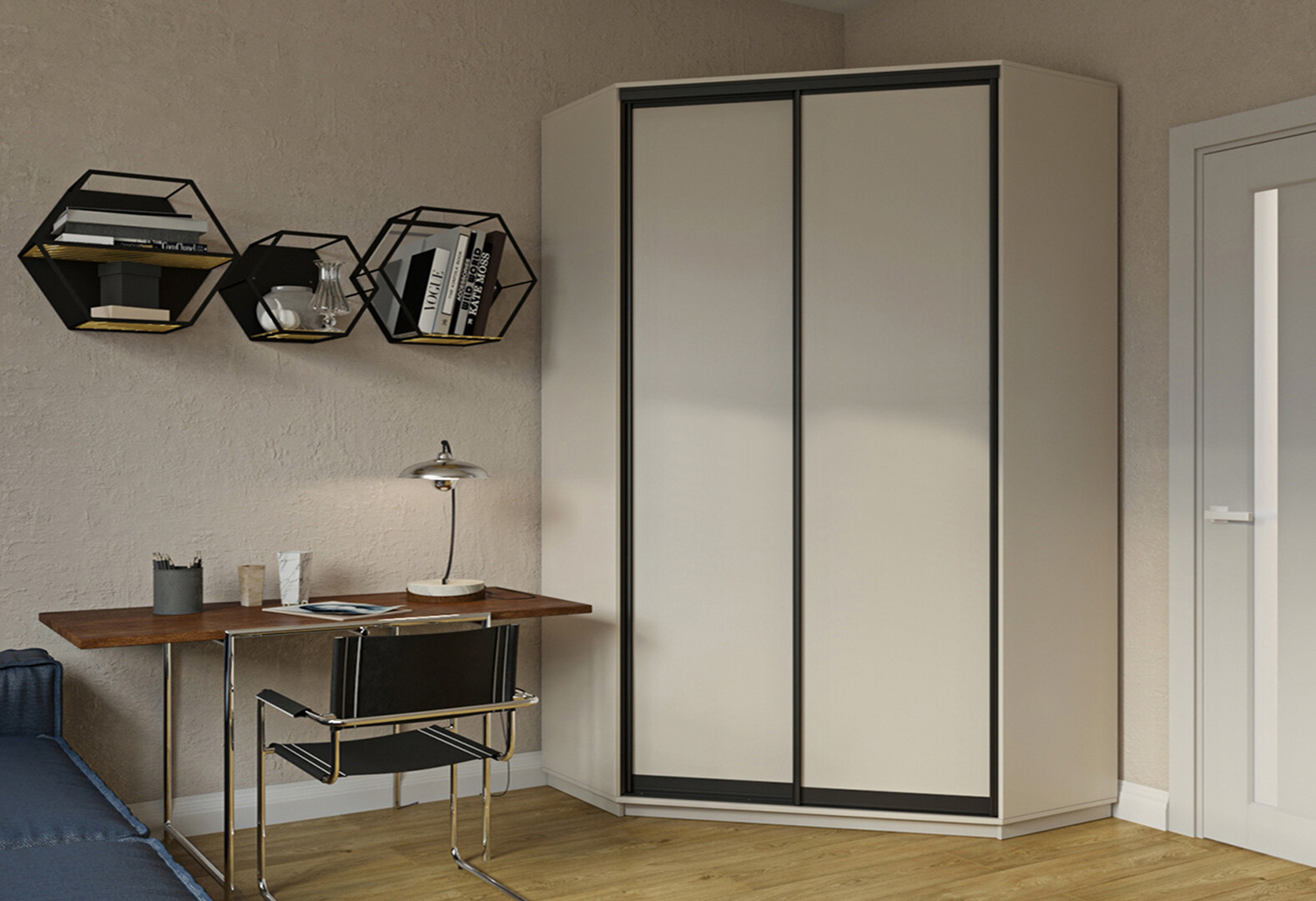 Фото 9 - Шафа-купе кутова Garant 2-дверна 150x240x150 см