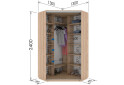 Фото 6 - Шафа-купе кутова Garant 2-дверна 130x240x130 см
