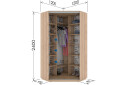 Фото 6 - Шафа-купе кутова Garant 2-дверна 120x240x120 см