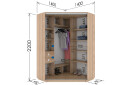 Фото 8 - Шкаф-купе угловой Garant 4-дверный 140x220x140 см