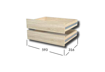 Фото Комплект ящиков Практик L600 гл.450 / 2шт Garant