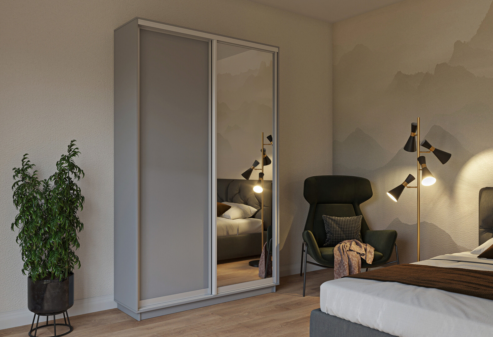 Фото 4 - Шкаф-купе Garant 2-дверный 150x240x45 см