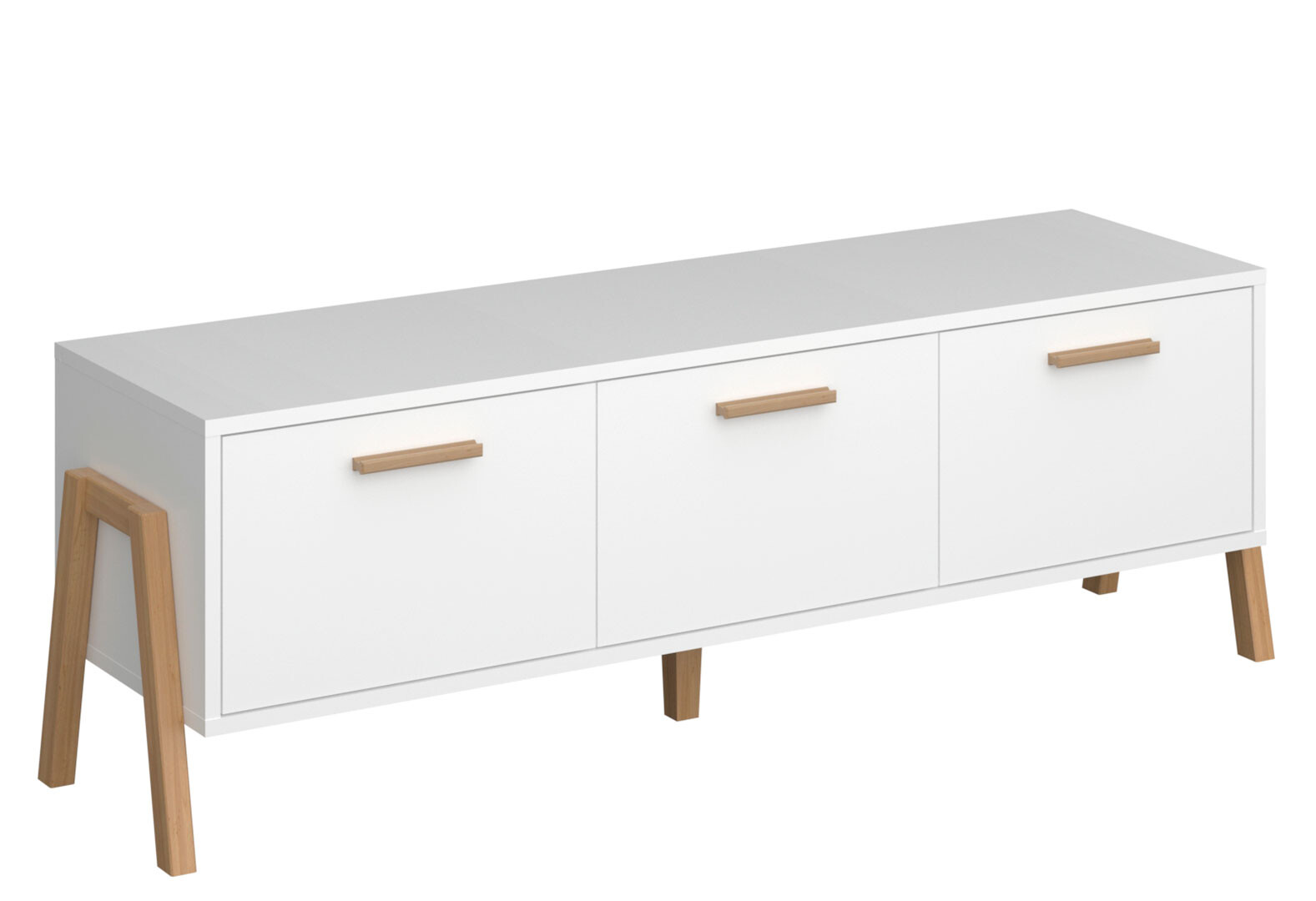 Фото 2 - Тумба под ТВ VMV holding Бель / Belle с 3 дверцами 150 см Белая