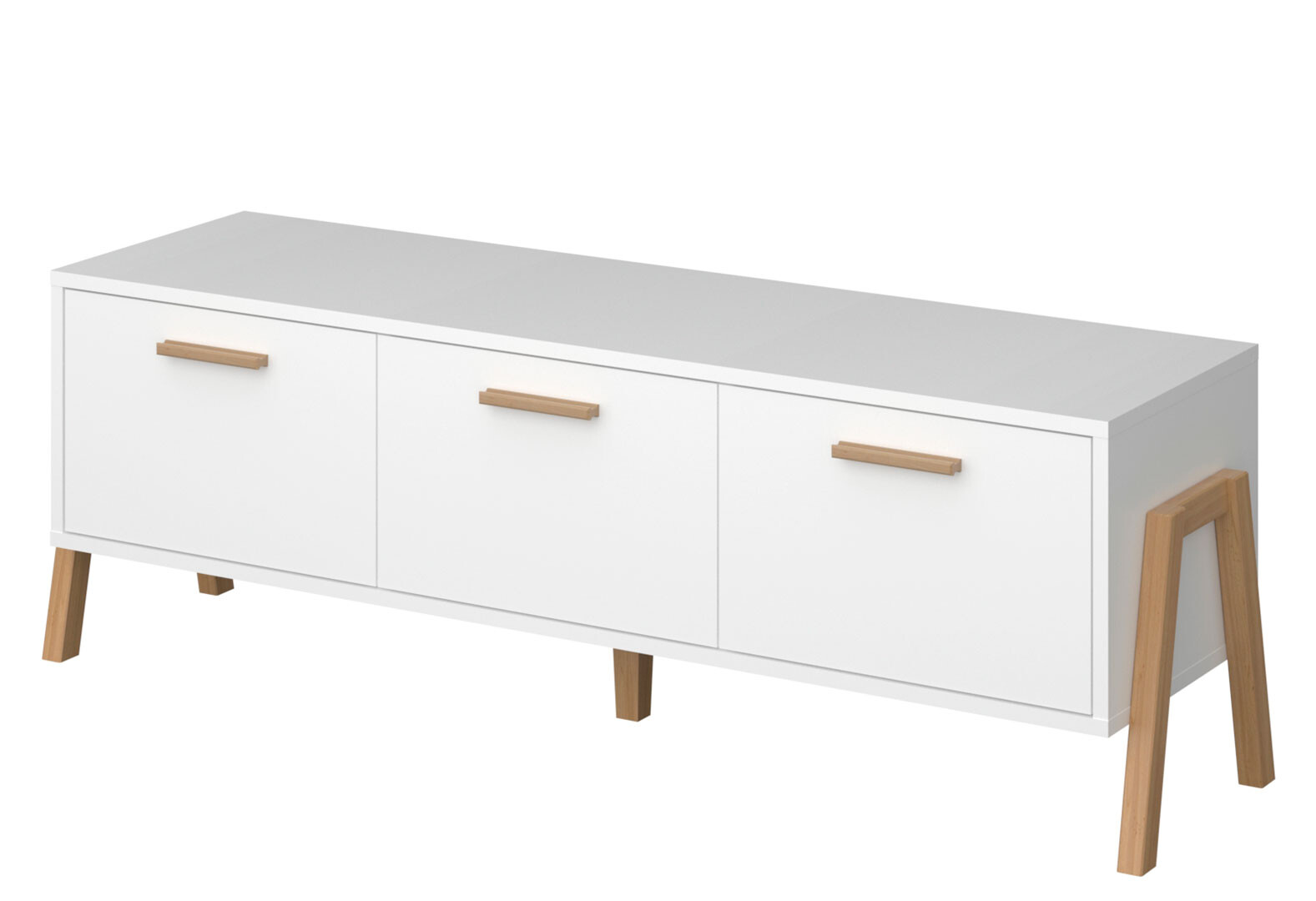 Фото 1 - Тумба под ТВ VMV holding Бель / Belle с 3 дверцами 150 см Белая