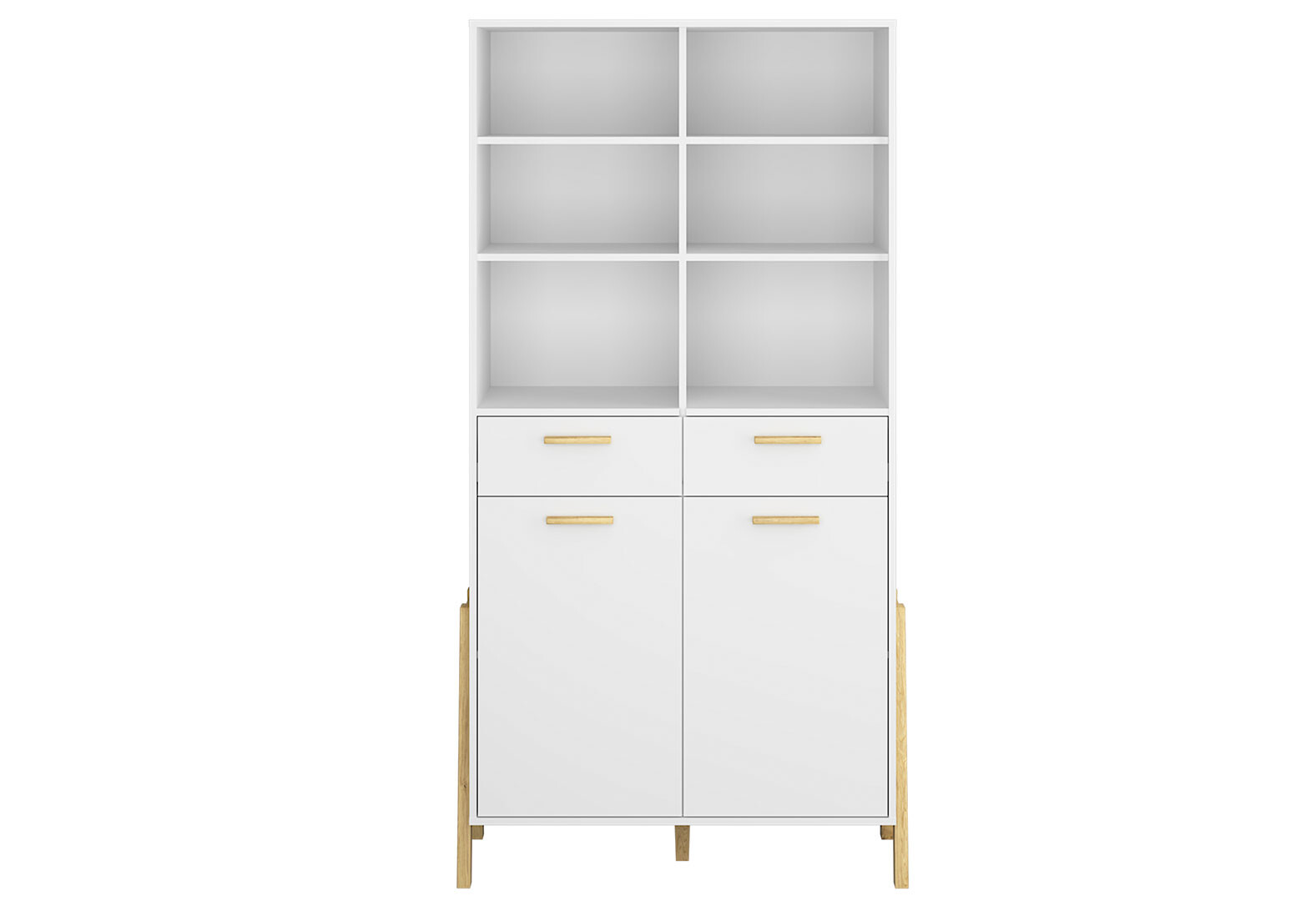 Фото 2 - Шафа-стелаж комбінований VMV holding Бель з 2 шухлядами 103 см