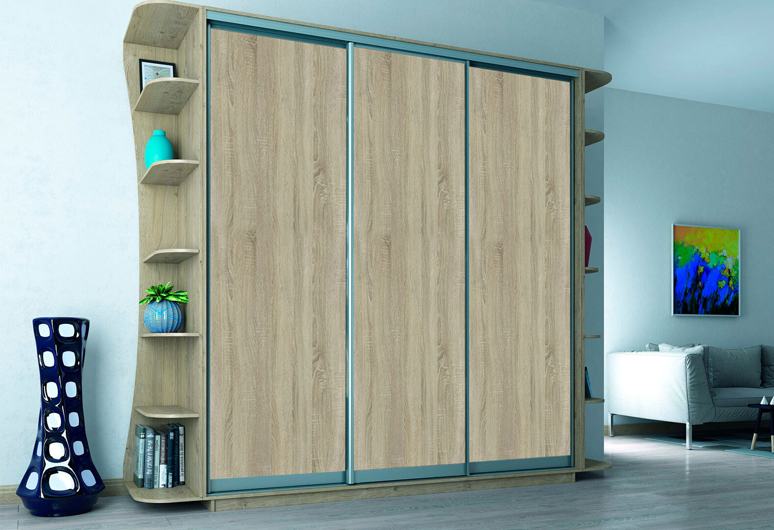 Фото 10 - Шкаф-купе Garant 3-дверный 220x240x60 см