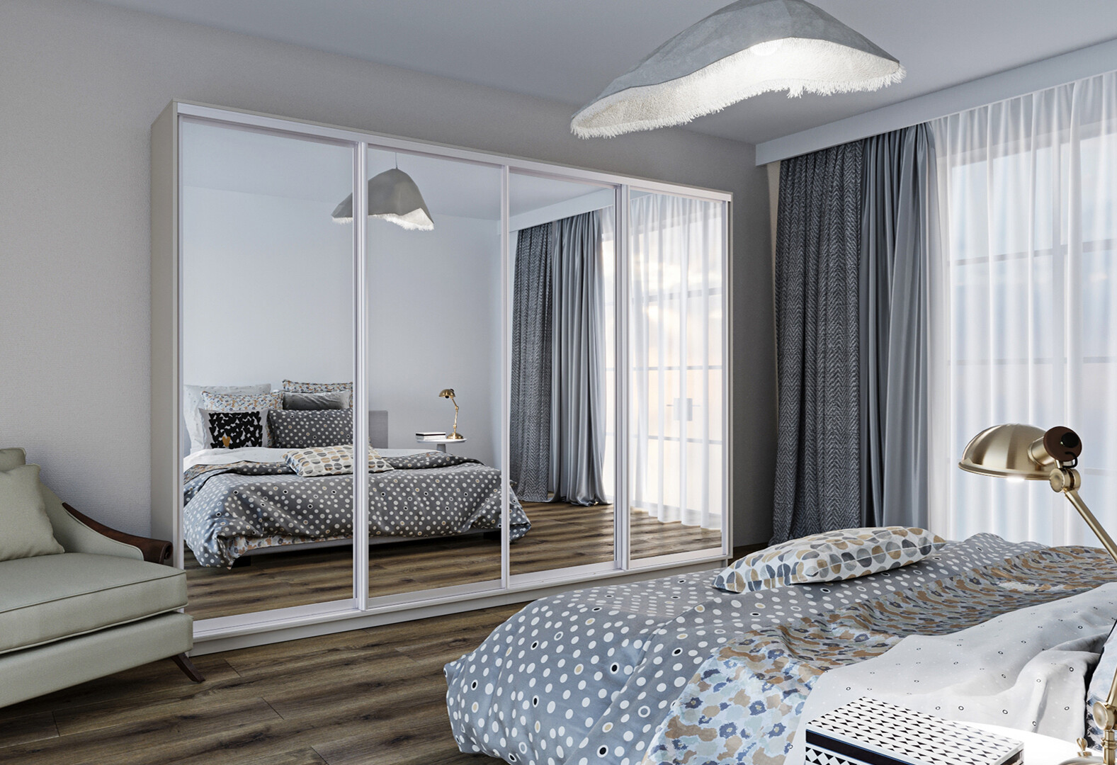 Фото 4 - Шкаф-купе Garant 4-дверный 320x240x45 см