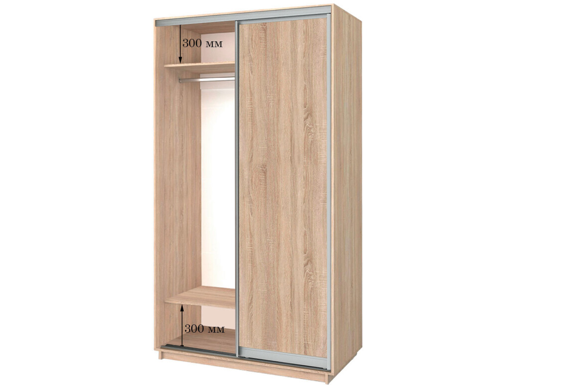 Фото 1000х600х2200 Шкаф-купе Приставной Garant