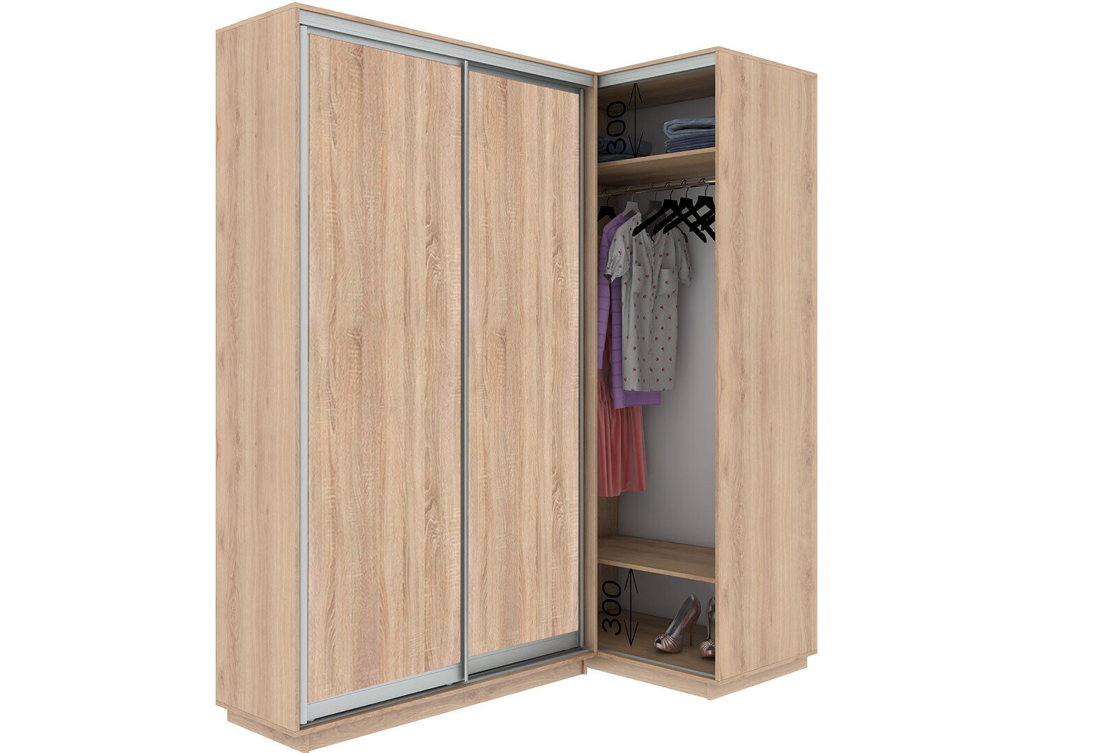 Фото 3 - 1000х600х2400 Шкаф-купе Приставной Garant