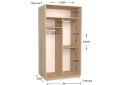 Фото 2 - Шкаф-купе Garant Практик №2 2-дверный 100 см