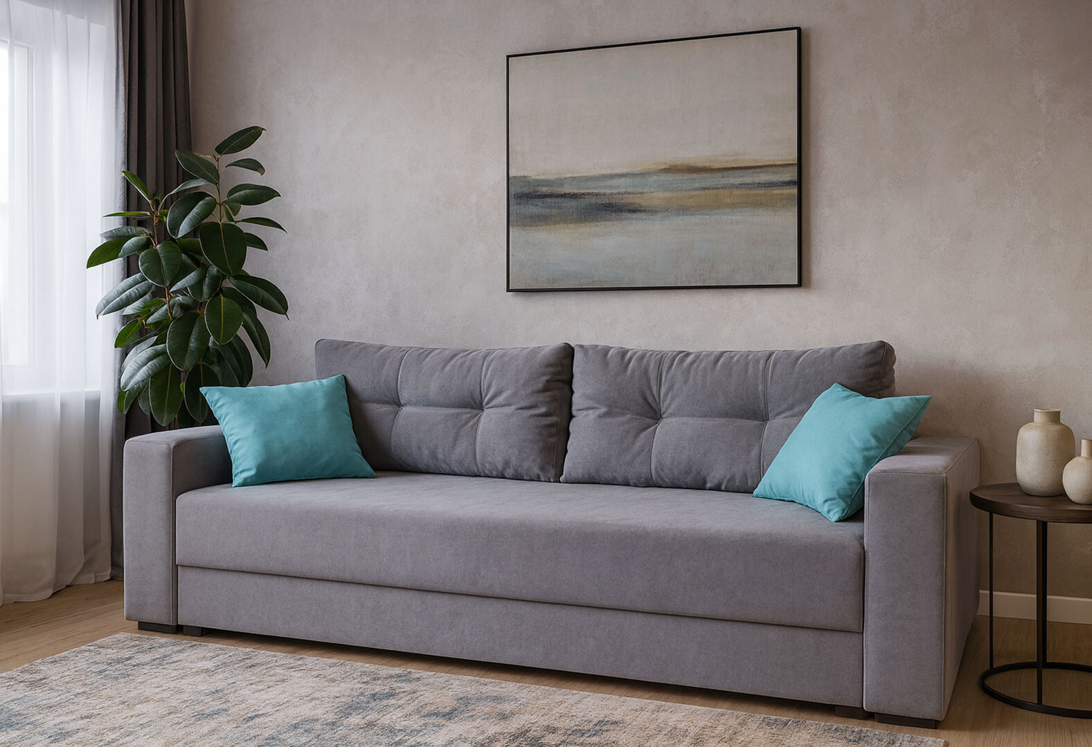 Фото 2 - Диван Манхеттен 2, Симпл 31 / Симпл 51, 160*195 Маяк Мебель