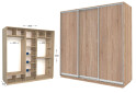 Фото 1 - Шкаф-купе Garant Практик №129/3 3-дверный 260 см