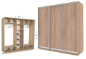 Фото 1 - Шкаф-купе Garant Практик №130/3 3-дверный 260 см