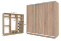 Фото 1 - Шкаф-купе Garant Практик №134/3 3-дверный 260 см