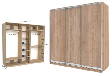 Фото Шкаф-купе Garant Практик №137 3-дверный 270 см