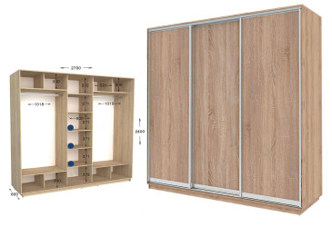 Фото Шкаф-купе Garant Практик №138 3-дверный 270 см