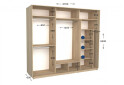 Фото 2 - Шкаф-купе Garant Практик №142/3 3-дверный 270 см