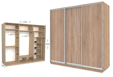 Фото Шкаф-купе Garant Практик №142/3 3-дверный 270 см
