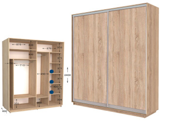 Фото Шкаф-купе Garant Практик №68 2-дверный 180 см