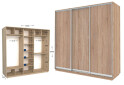 Фото 1 - Шкаф-купе Garant Практик 121 3-дверный 250 см