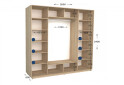 Фото 2 - Шкаф-купе Garant Практик 123 3-дверный 250 см