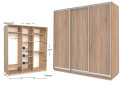 Фото 1 - Шкаф-купе Garant Практик №89 3-дверный 210 см