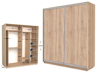 Фото Шкаф-купе Garant Практик №74 2-дверный 190 см
