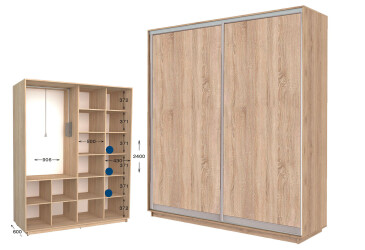 Фото Шкаф-купе Garant Практик №79 2-дверный 190 см