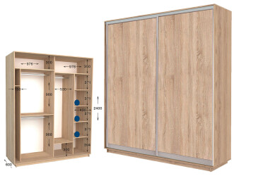 Фото Шкаф-купе Garant Практик №82 2-дверный 200 см