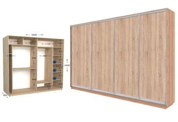 Фото Шкаф-купе Garant Практик №106/4 4-дверный 230 см