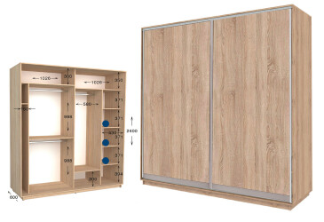 Фото Шкаф-купе Garant Практик №90 2-дверный 210 см
