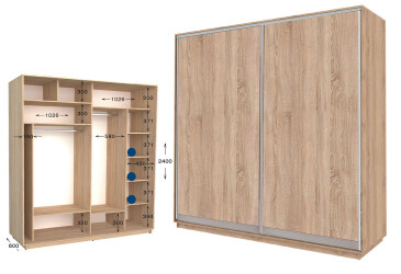 Фото Шкаф-купе Garant Практик №91 2-дверный 210 см