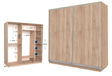 Фото Шкаф-купе Garant Практик №92 2-дверный 210 см