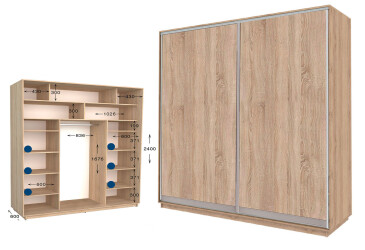 Фото Шкаф-купе Garant Практик 96/2 2-дверный 210 см