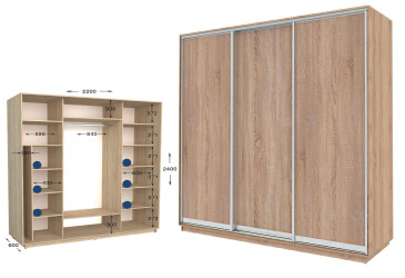 Фото Шкаф-купе Garant Практик 103/3 3-дверный 220 см