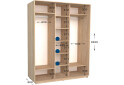 Фото 2 - Шкаф-купе Garant Практик №62/3 3-дверный 170 см