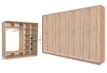 Фото Шкаф-купе Garant Практик №86/4 4-дверный 200 см