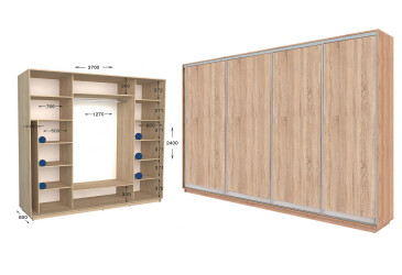 Фото Шкаф-купе Garant Практик 140/4 4-дверный 270 см