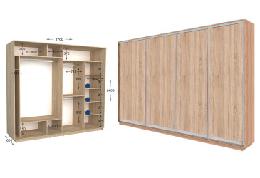 Фото Шкаф-купе Garant Практик 144 4-дверный 270 см