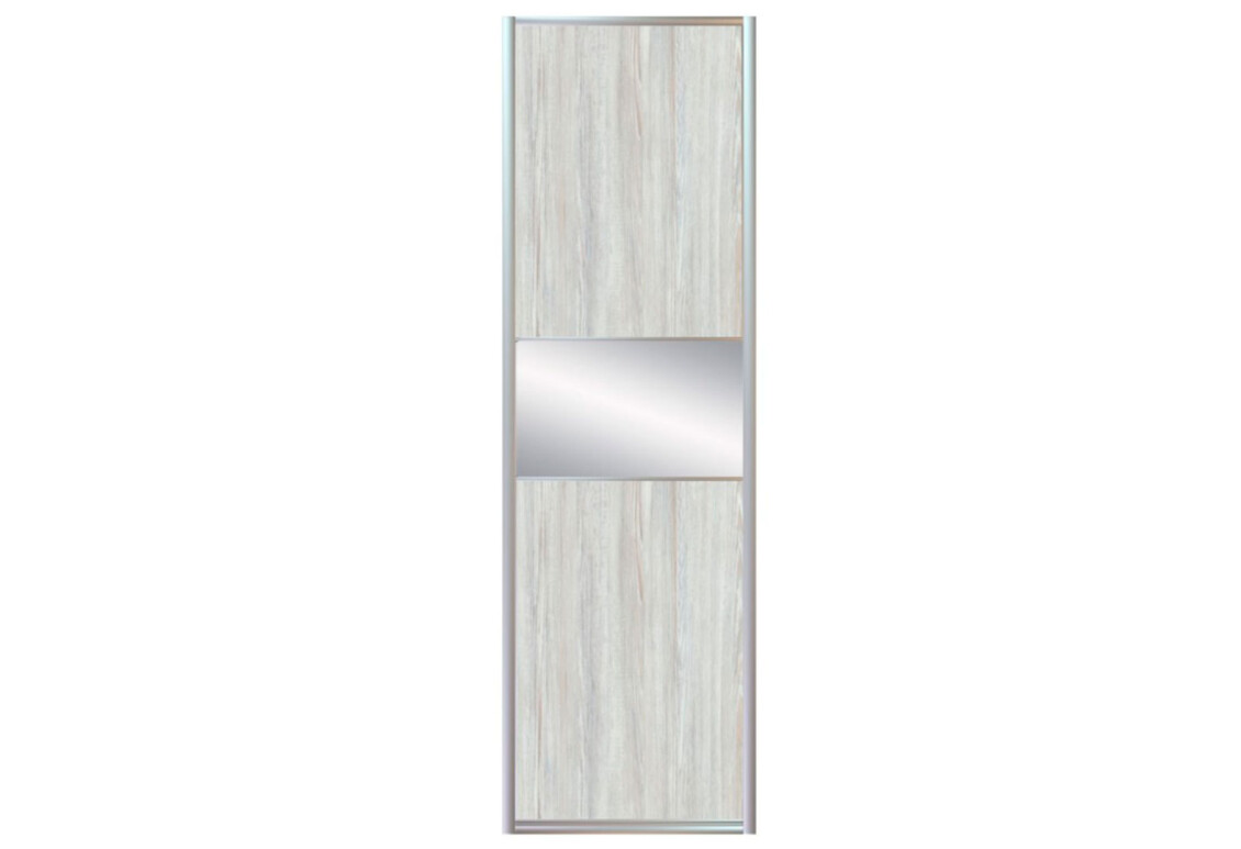 Фото Фасад Комб 5_5/4 ДСП + Зеркало Серебро 905х2400 Киевский стандарт