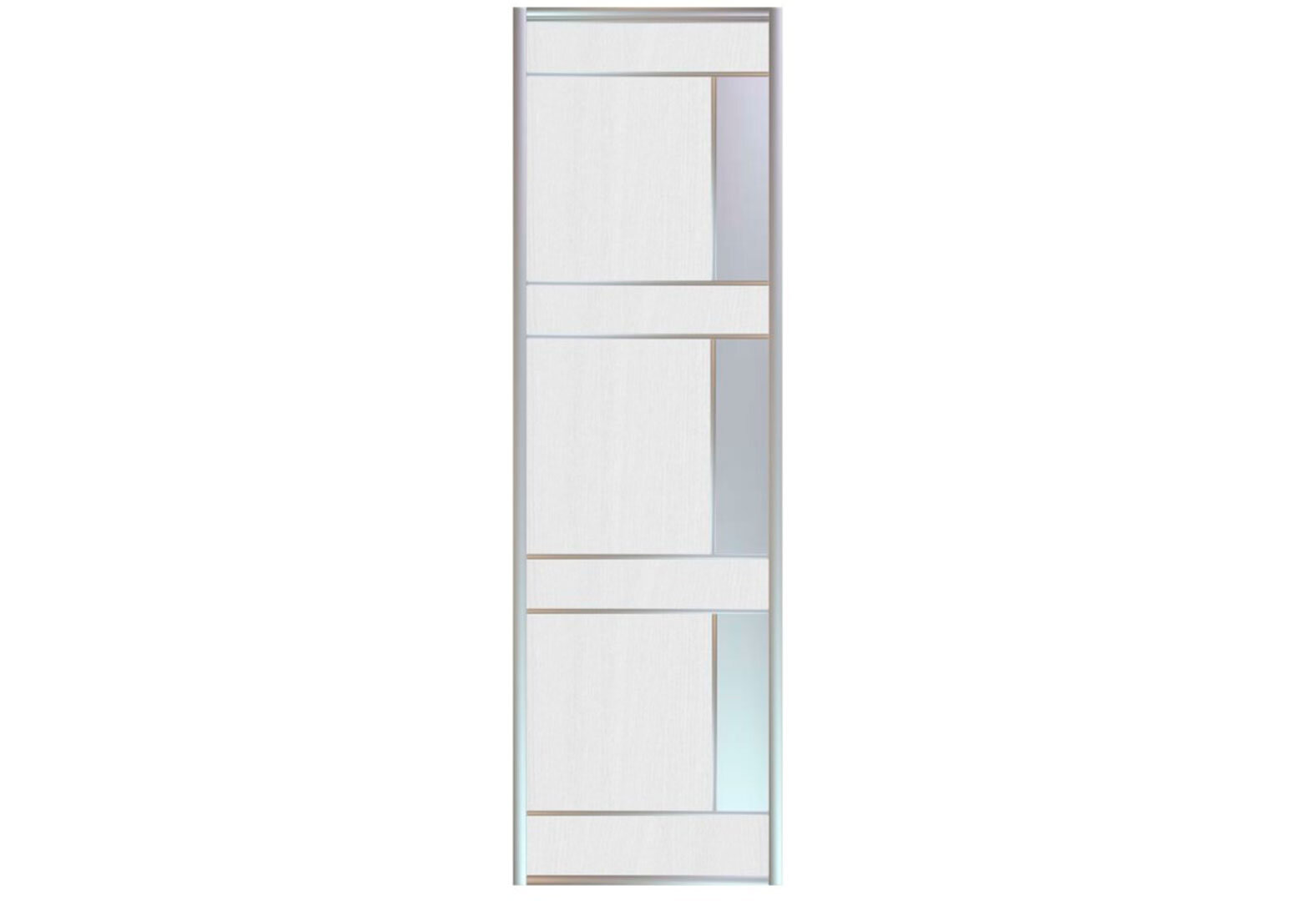 Фото 1 - Комб 2_2/1 ДСП + Дзеркало Срібло 746х2400 Київський стандарт