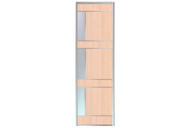 Фото Фасад Комб 1_1/1 ДСП + Зеркало Серебро 605х2400 Киевский стандарт